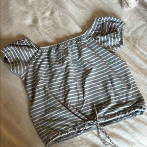 Madewell Striped Off-Shoulder Top